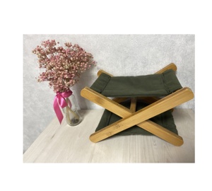 Hamac vintage en bambou naturel avec support pour le cou, couverture de plage avec porte-sarong en rotin fabriqué par le fabricant - Product Image 4