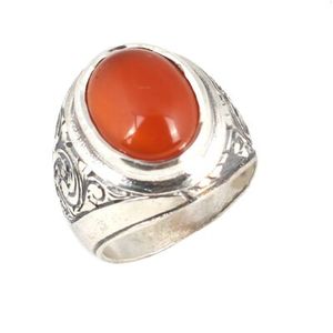 Anillo de Plata de Ley 925 Hecho a Mano para Hombre con Ágata y Turquesa, Diseño Geométrico, Baño de Rodio, Ideal para Uso Diario, Regalo, Engaste de Bisel - Product Image 2