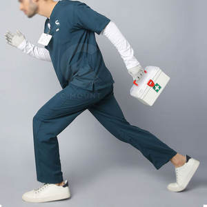 Meilleure vente de tissu tricoté durable uniforme de gommage médical en stock hôpital à l'extérieur - Product Image 3
