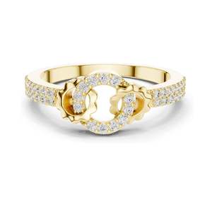 Anillo Floral con Diamante de Laboratorio de 0.254 CT para Mujer, Claridad VVS-VS EF, Oro de 18KT, 14KT, 10KT y Plata 925, Oro Rosa, Amarillo - Product Image 2