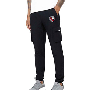 กางเกงคาร์โก้ลำลองสำหรับผู้ชายกางเกงมีกระเป๋าผ้าโพลีเอสเตอร์หลายช่องเอวกลางน้ำหนักเบาระบายอากาศได้ดี - Product Image 4