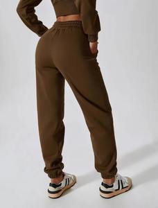 กางเกงวอร์มขายส่งแบบ OEM ผลิตตามสั่ง กางเกงจ็อกเกอร์ขายาวทรงกว้าง ผ้าฝ้ายฟลีซ ชุดออกกำลังกาย กางเกงสเวตแพนท์ผู้หญิง กางเกงและกางเกงขายาวผู้หญิง - Product Image 5