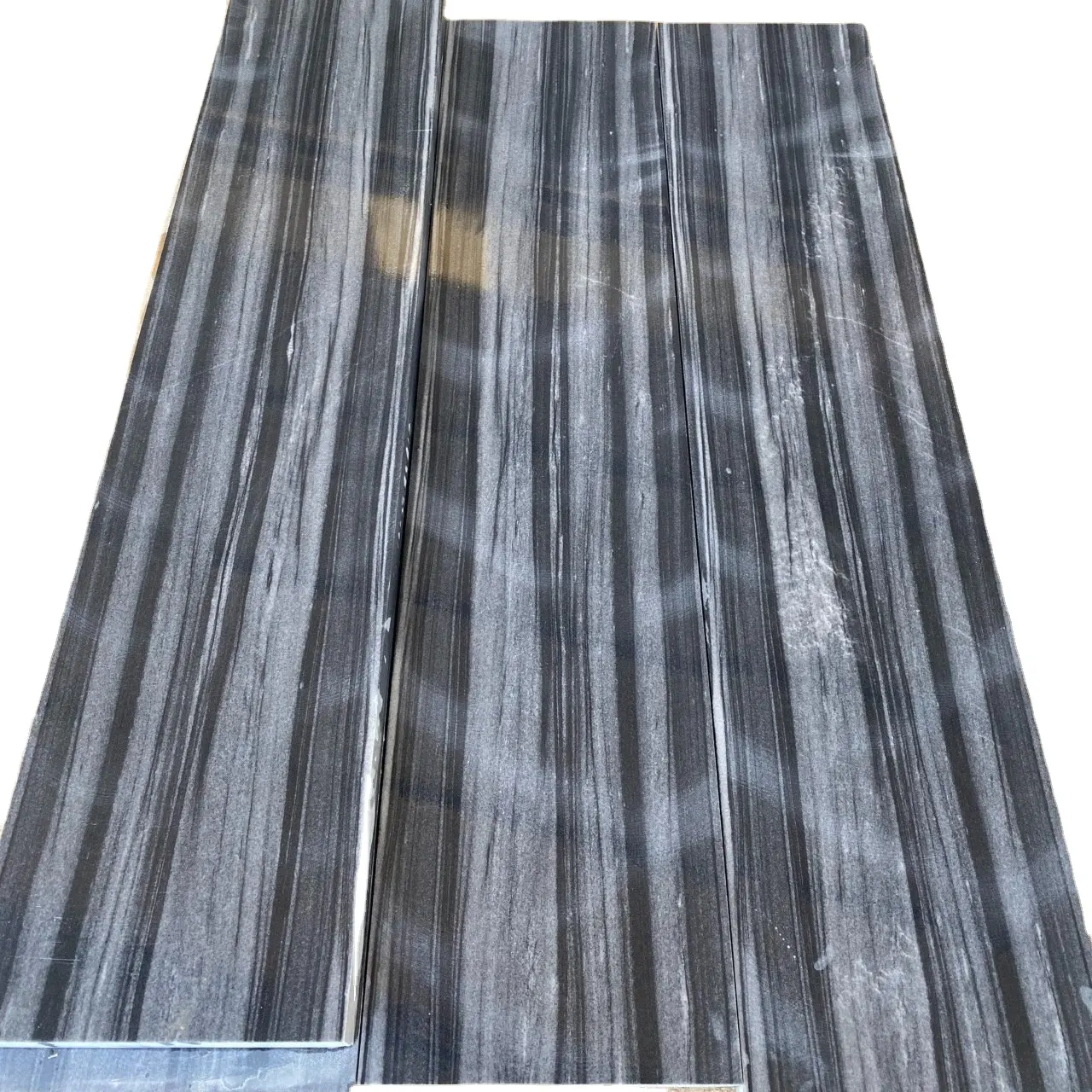 Vietnam style stripe black marble stone modern design 30x80x2,5cm