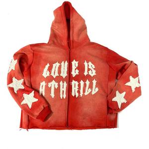 Fabricante disponible a precio razonable Diseño Popular su propio estilo Mejor material Bordado Cremallera Sudadera con capucha para hombres - Product Image 1