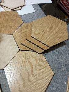 Dessous de verre en bois et en résine de forme personnalisée à décorer - Product Image 3