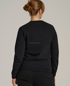 Sweat-shirt long décontracté pour femme en molleton 100 % coton, personnalisé avec logo tricoté, motif uni, impression par transfert thermique pour l'hiver - Product Image 3