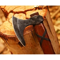 Hache en acier au carbone forgée à la main de haute qualité avec gaine en cuir Cadeau parfait pour le camping et la chasse pour père