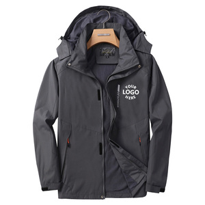 Chaquetas cortavientos impermeables con logotipo personalizado para hombres, mujeres, hombres, chaquetas de talla grande, senderismo, chaqueta de exterior de concha suave - Product Image 3