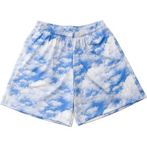 Pantalones cortos de malla de gimnasio de poliéster de doble capa personalizados para hombre, baloncesto de 5 pulgadas, cintura de punto elástica transpirable, baloncesto deportivo de verano - Product Image 3