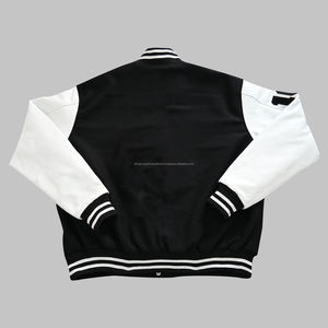 Offre Spéciale brodé Chenille patchs laine en cuir véritable manches Letterman Baseball College Varsity vestes personnalisées - Product Image 2