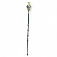 CEREMONIAL & Customized Pipe Band Mace Stick with Rolls (WOOD BRASS STEEL) Musical Instrument Accessory Soft Carry Bag Geoffrey