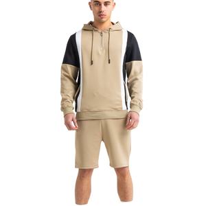 Ensemble de sweat à capuche et de shorts pour hommes super doux Tissu en molleton de coton de la plus haute qualité Confort d'été en deux pièces - Product Image 1