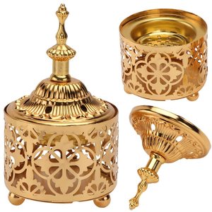 Handmade Golden Luxury Cylinder Metal Candle Jar Reusable <b>Lid</b> High Quality for Home Hotel Restaurants Weddings Christmas <b>Decor</b> - Product Image 3