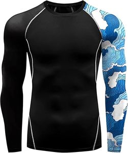 Custom Rashguard BJJ No Gi MMA Training Compression Quick dry upf 50+ Shirt Long Sleeve Quick Dry Athletic <b>Performance</b> <b>Wear</b> - Product Image 2