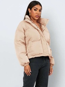 2025 modèle dames bulle doudounes à la mode décontracté chaud hiver vestes Nylon matelassé rembourré bouffant courte longueur solide - Product Image 6