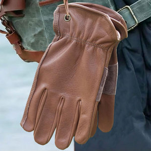 ถุงมือหนังวัวสำหรับขับขี่, ถุงมือหนังวัวใส่สบายเหมาะสำหรับขับขี่ถุงมือหนังวัวเพื่อความปลอดภัยของมือ - Product Image 4