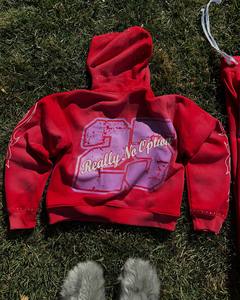 Sweat à capuche personnalisé pour homme, coupe oversize, en molleton 340g, respirant, sans cordon, épais, 100% coton, uni, coupe courte, délavé à l'acide, hiver - Product Image 4