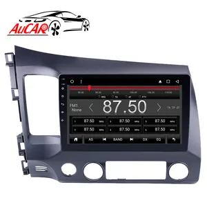 AuCAR เครื่องเล่นวิทยุสเตอริโอติดรถยนต์10.1 ",แอนดรอยด์10จอสัมผัสวิดีโอ GPS ระบบนำทางรถยนต์เครื่องเล่นดีวีดีสำหรับ Honda Civic 2006-2011