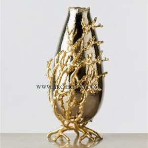 Floreros decorativos de diseño vintage para el hogar, florero de gran tamaño de aluminio y metal de la mejor calidad, soporte de suelo para boda, florero - Product Image 4