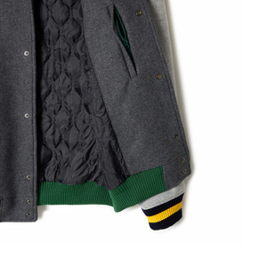 Chaquetas universitarias de PU de lana para hombre recién llegadas al por mayor diseño personalizado estilo Letterman ropa de invierno de un solo botón color liso frontal - Product Image 6