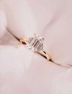 3.20CTW <b>Emerald</b> Cut Rose Gold 925 Sterling Silver VVS1 Moissanite Diamond <b>Ring</b> Classic Hip Hop Style for Wedding Fashion <b>Rings</b> - Product Image 6
