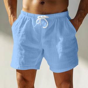 Pantalones cortos de verano para hombre Pantalones cortos de gimnasio por encima de la rodilla Jogger Lounge Pantalones cortos casuales con bolsillos - Product Image 4