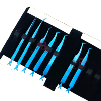 Pince à épiler pour extensions de cils en acier inoxydable plaqué or, couleur personnalisée, pointe lisse, longueur 10 mm, durable, pince à épiler pour cils de lapin, personnalisée