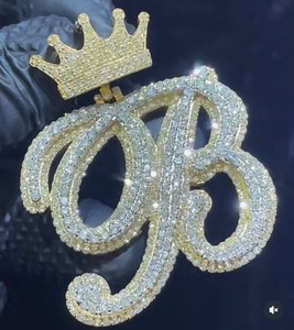 Custom White <b>Gold</b> Fine Jewelry VVS Iced Out Moissanite Pendant Hip Hop Style Passes Diamond <b>Tester</b> for Gift - Product Image 2