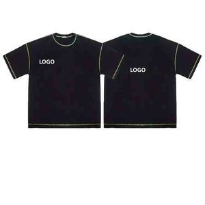 Modèle 2026 – Logo personnalisable – Tricoté lourd 100 % coton – Écologique – Effet vieilli vintage – Coupe classique – Lavé – Tendance – Couleur unie - Product Image 1