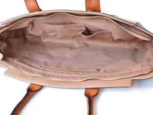 Sac fourre-tout en cuir véritable vintage pour femmes, couleur contrastée, 7 pouces, résistant à l'eau, sac à bandoulière, travail, bureau, élégant - Product Image 4