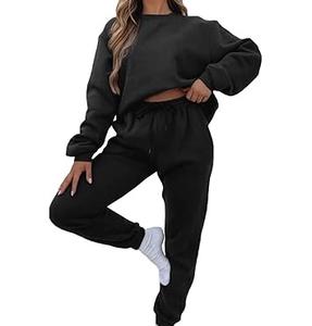 Gran oferta, chándales de lana de 2 piezas, chándal para hombre, entrenamiento, gimnasio, Fitness, prendas de vestir exteriores de trabajo, chándales holgados apilados delgados en blanco - Product Image 5