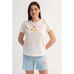 KADIN P.SUPREM O YAKA KISA KOL ETEGI OVAL SORT TAKIM - MAVI - MAVI - Product Image 2