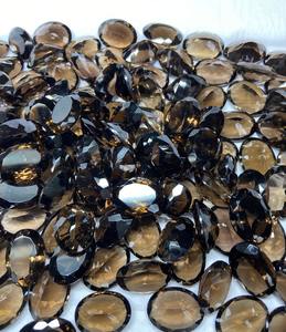 Piedras preciosas calibradas genuinas sueltas de corte facetado ovalado de cuarzo ahumado natural a precio de fábrica Piedras genuinas para ajuste de joyería OEM - Product Image 4