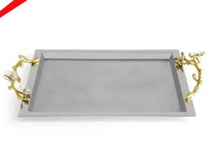 Plateau de service de fruits en aluminium de forme rectangulaire de conception de raisins de haute qualité pour la maison et les cadeaux - Product Image 3