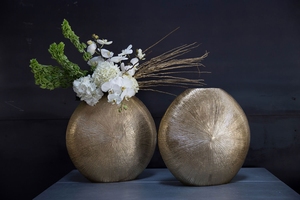 Nuevo diseño antiguo florero de aluminio soporte boda dotado y hogar decorado jarrón de mesa con Juego de 2 para decoración de flores - Product Image 3