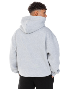 Sudadera con capucha de mezcla de algodón pesado de fabricante OEM para hombre, ropa de calle básica personalizada lisa, jersey con hombros caídos - Product Image 3