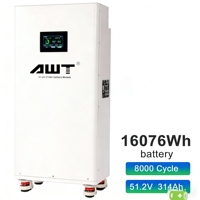 Paket Baterai Lithium Ion EU Stock Vertical 51.2v 280ah 314ah 15kWh 16kWh 30Kwh 32Kwh Lifepo4 Penyimpanan Tenaga Surya JK 200A BMS V19