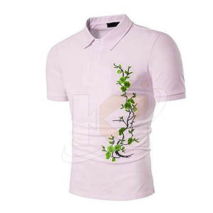 Nueva llegada de los hombres suaves y cómodos de color sólido que absorbe la humedad bordado polos logotipo personalizado - Product Image 4