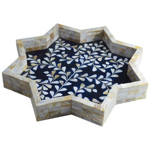 Plateau de service au Design de finition coloré, décoration de la maison, fête, mariage et décor festif - Product Image 4