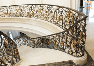 Barandilla de Escalera Moderna de Hierro Forjado KHP, Resistente al Óxido, Segura, para Interiores, de Alta Calidad, Hecha a Mano en Vietnam, Ideal para Villas y Hoteles, Estilo DIY - Product Image 5