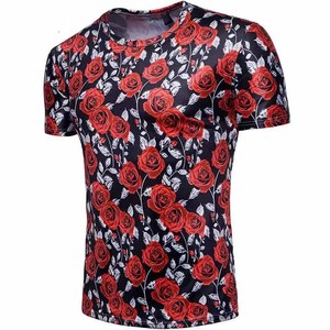 Camiseta de sublimación de Venta caliente para hombres, material suave de secado rápido, ropa de calle transpirable, camiseta de manga corta para hombres en peso ligero - Product Image 1