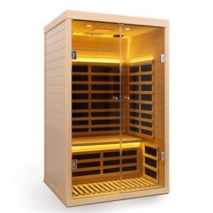 1780W Hemlock Far Infrared Container House for 2 Person Low EMF Double Glass Door Built-in Power & Prep Space for Warranty - Product Image 1