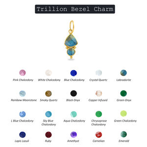 Calcédoine blanche billion et forme ronde pierres précieuses lunette pendentif à breloque bijoux breloques de créateur nouveaux modèles en gros - Product Image 3