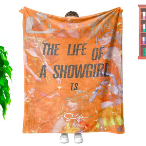 SIN MOQ Diseño personalizado Solid Life Showgirl <span class=keywords><strong>Taylor</strong></span>'s New Album Cover Manta <span class=keywords><strong>de</strong></span> microfibra ligera <span class=keywords><strong>de</strong></span> felpa súper suave y acogedora - Product Image 2