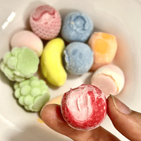 Exotisch nieuw design Happy Fruits zachte 3D mini-ijsjes fruitige smaken bedekt met chocolade mango suiker toevoegingen verpakt in doos