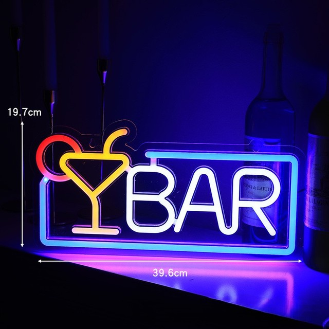 Custom LED Neon Sign for Cafe Bar Restaurant - Eye-catching Open Signboard with Rotating Chain, 3D Illuminated Logo