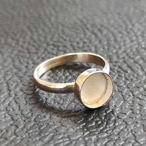 Collet vierge en argent sterling massif 925 rond 7mm réglage de lunette vierge anneau de bande simple semi-montage en gros bijoux d'usage quotidien - Product Image 1