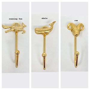 ตะขอแขวนผนังโลหะรูปปลาปลาวาฬตะขอแขวนผนังตกแต่งอย่างมีสไตล์ตะขอติดผนังทำจากโลหะสีทองใช้งานได้หลากหลายรูปแบบ - Product Image 3