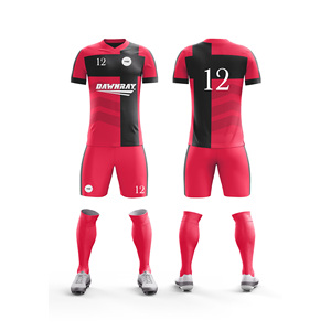 Ensemble de maillots de football personnalisés avec nom et numéro |   Tailles pour hommes, femmes et jeunes |   Vêtements de sport légers et à séchage rapide en gros - Product Image 5