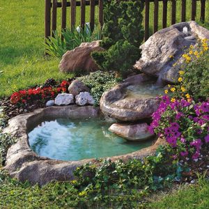 Fontana cascata giardino Marmore con pompa e filtro stagno raccolta resina - Product Image 2